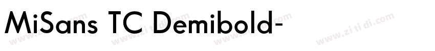 MiSans TC Demibold字体转换